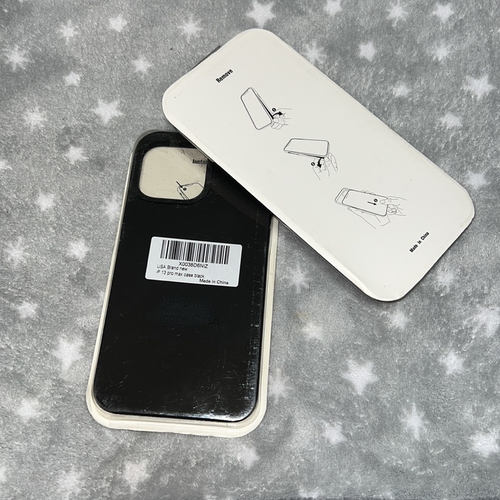 CAFEWICH Designed for iPhone 13 Pro Max, Soft Liquid Silicone Phone Case (Black)